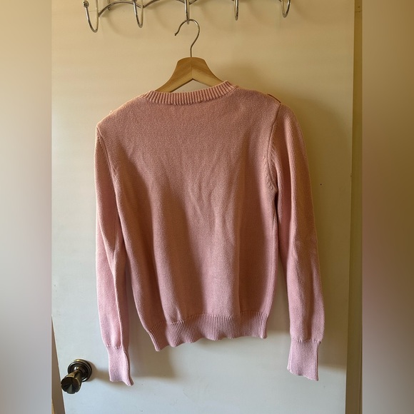 Pink Ruffled Women's Sweater - Picture 4 of 4